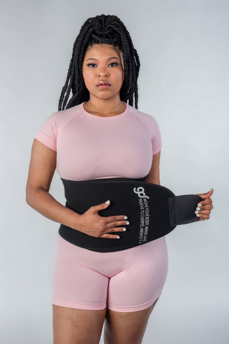 Sweat Belt for Women Weight Loss | Premium Sweat Slim Belt for Women & Men,  Waist Belt for Tummy Exercise Black
