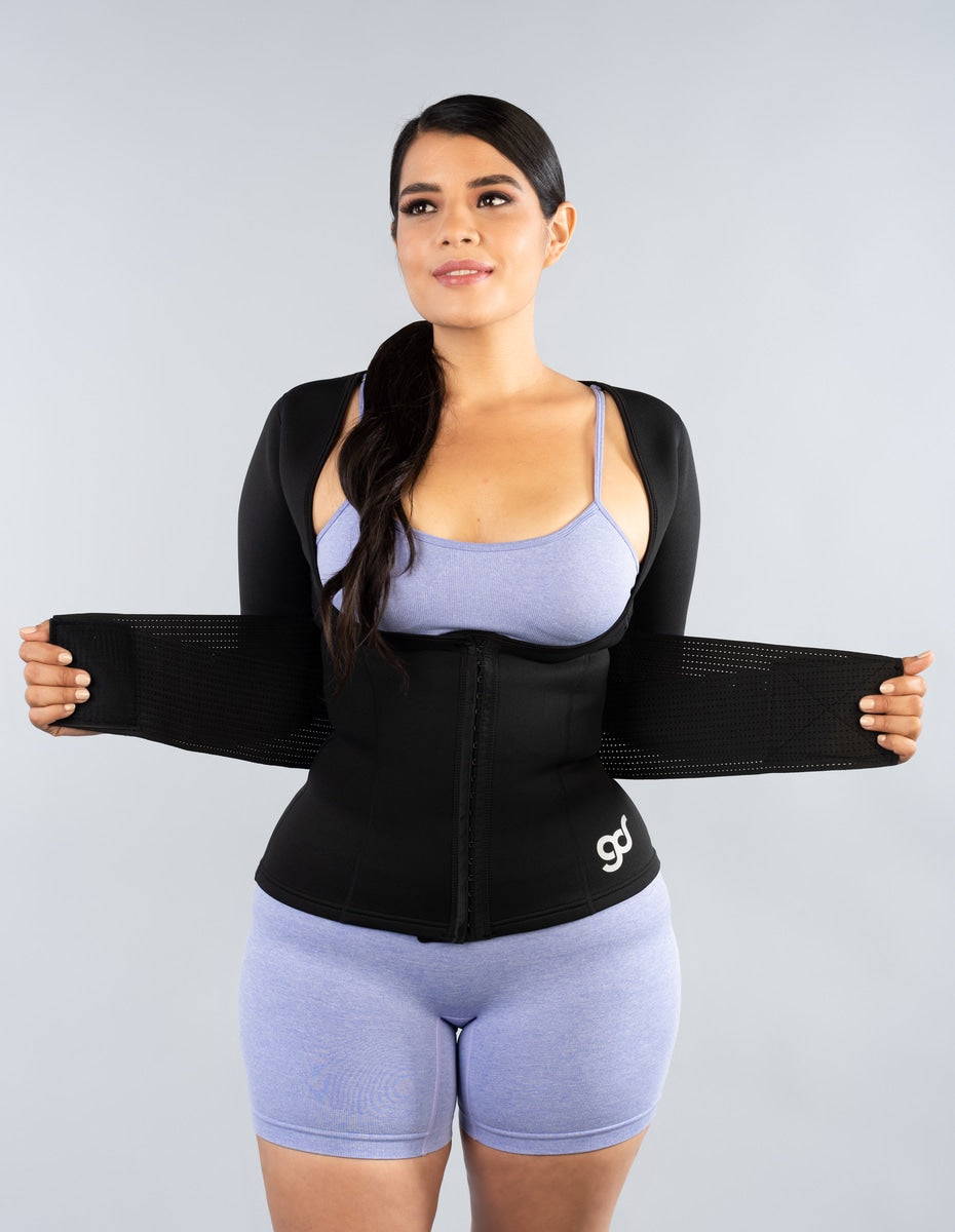 Complete Upper Body Sweat Vest + Waist Shaper Belt – gooddose